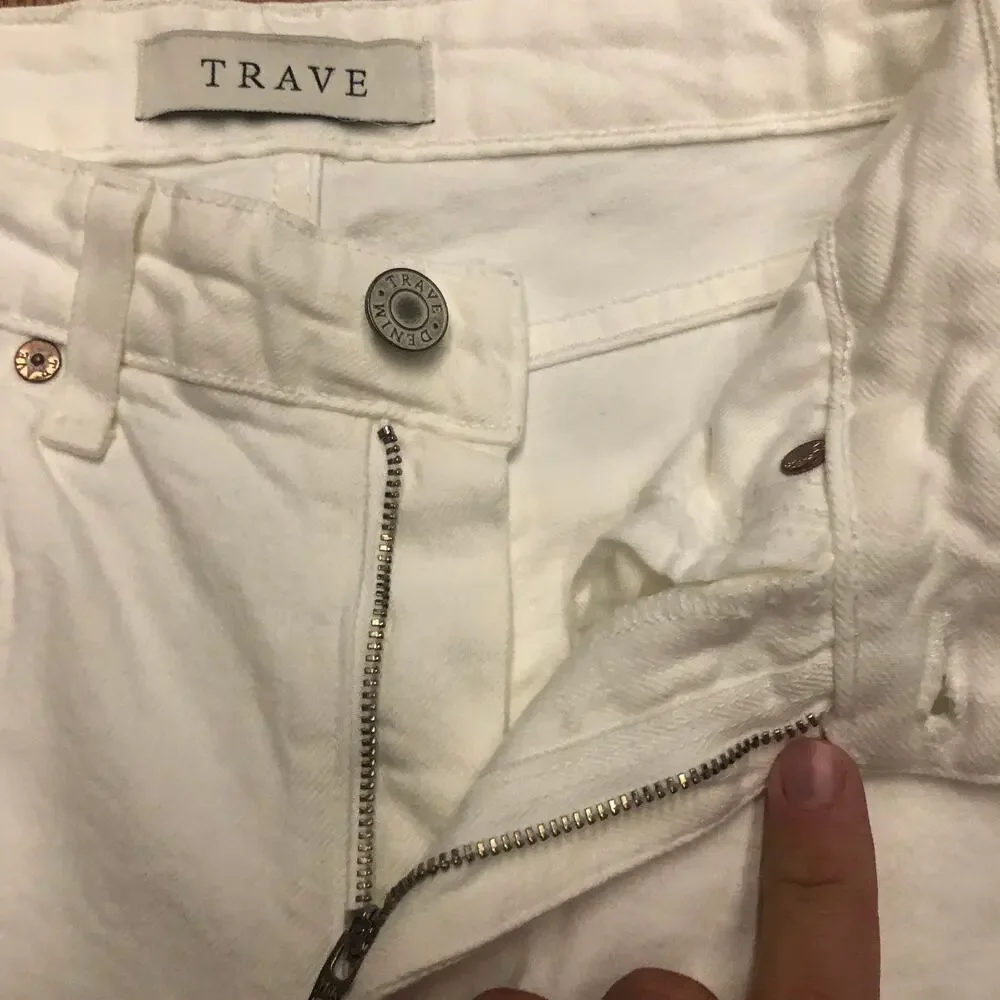 Trave Women's Jeans White Flare Colette - Big Empty sz 24 $228 NWOT's Wide leg
